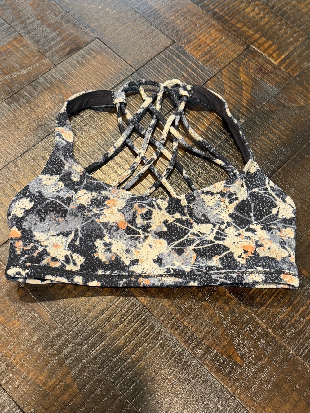 Lululemon Free-to-Be Multi-Colored *RETIRED PATTERN* Sports Bra
